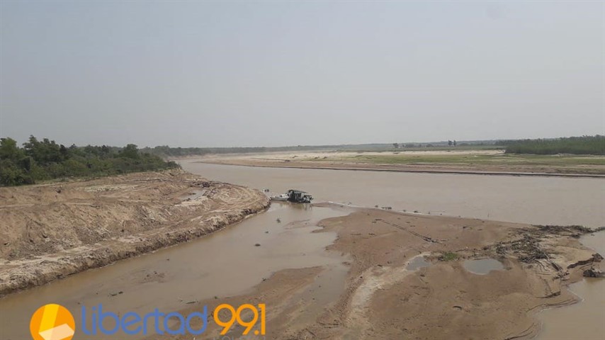 En Sameep también mostraron imágenes de las tomas en el río Paraguay y Bermejo.
