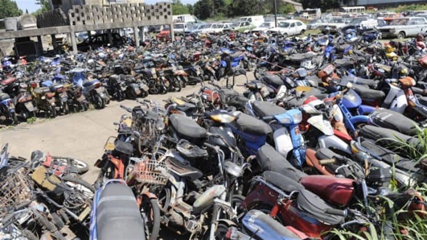 Miles de motos se encuentran en el corralón municipal. 