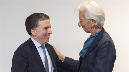 El ministro de Economía Nicolás Dujovne se reunió con  la titular del FMI, Christine Lagarde. (Foto: Ámbito Financiero)