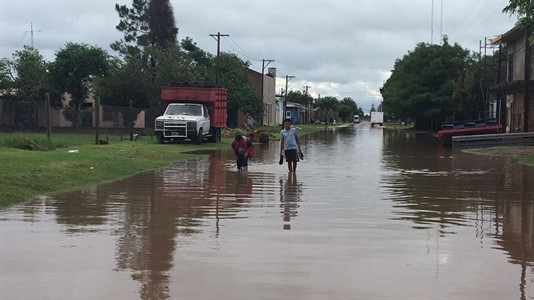 Pampa del Indio afectada por un temporal. 