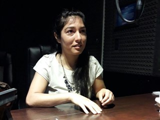 Pamela Marturana visitó los estudios de Radio Libertad. 