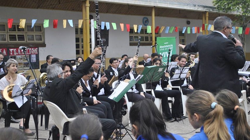 Hace unos días se realizó el primer concierto didáctico junto a la Banda Municipal Luis O. Gusberti.