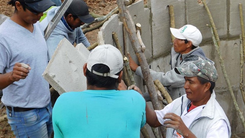 Foto: Construcción de aljibes en Campo Nuevo (INCUPO)