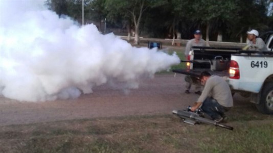 Realizan fumigaciones para eliminar criaderos de mosquitos.