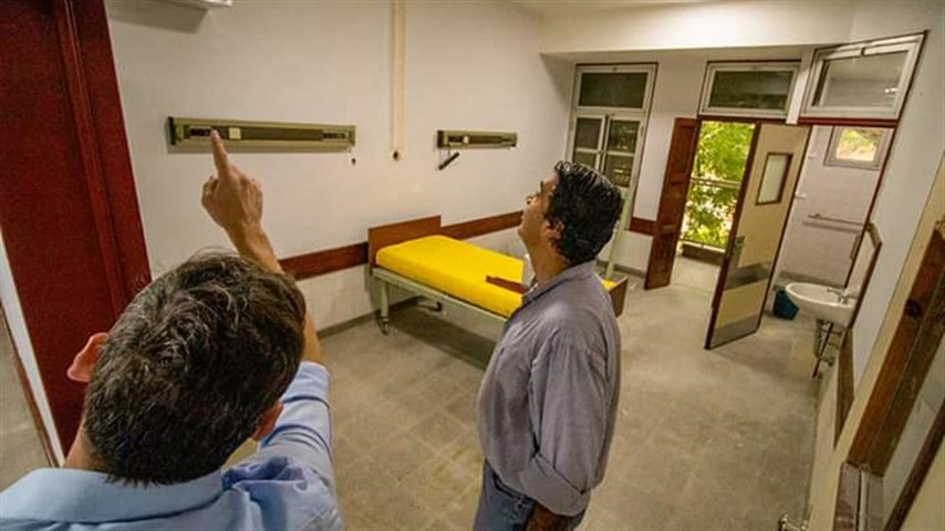 Foto: Refacciones en Pastilla 6 del Hospital Perrando.