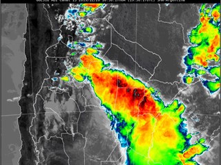 Imágenes satelitales del Servicio Meteorológico Nacional.