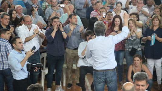 Macri encabezó un acto de Cambiemos ayer en Sáenz Peña. 